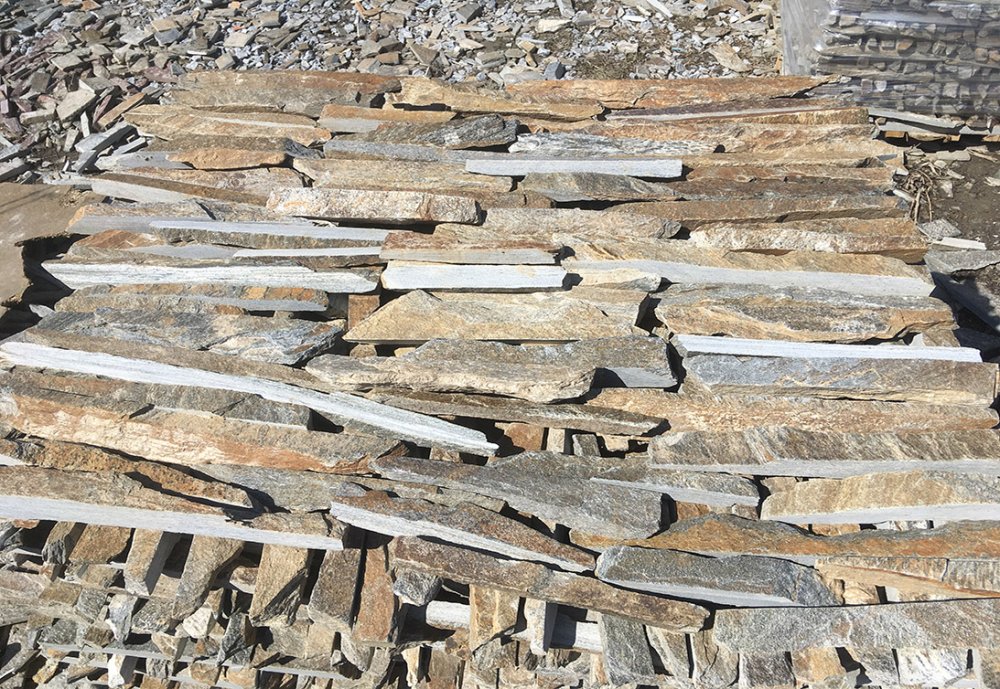 Горбушка златолит мультиколор для облицовки купить в Губахе