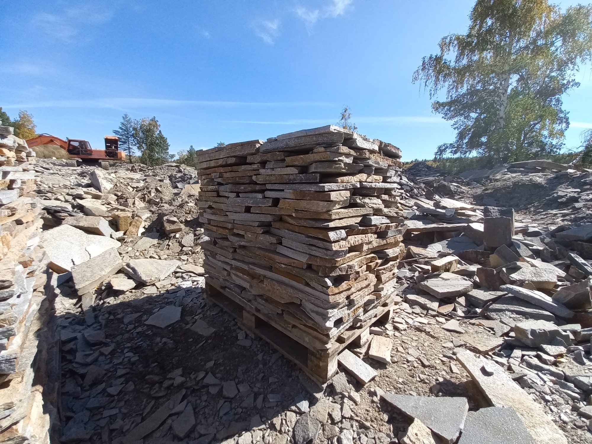 Плитняк златолит серебристый для мощения на бетон купить в Губахе