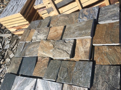 Плитка пилёная златолит Уральский для фасада купить в Губахе