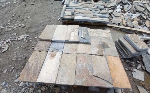 Плитка пилёная златолит Уральский для фасада купить в Губахе