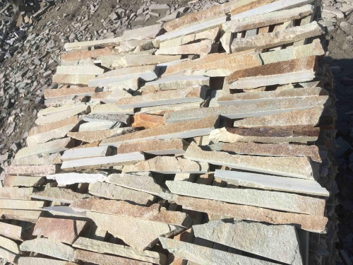 Горбушка златолит золотистый для облицовки купить в Губахе